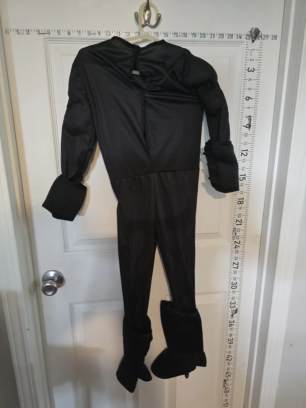 Batman Boys Black and Yellow Muscle Onesie Costume